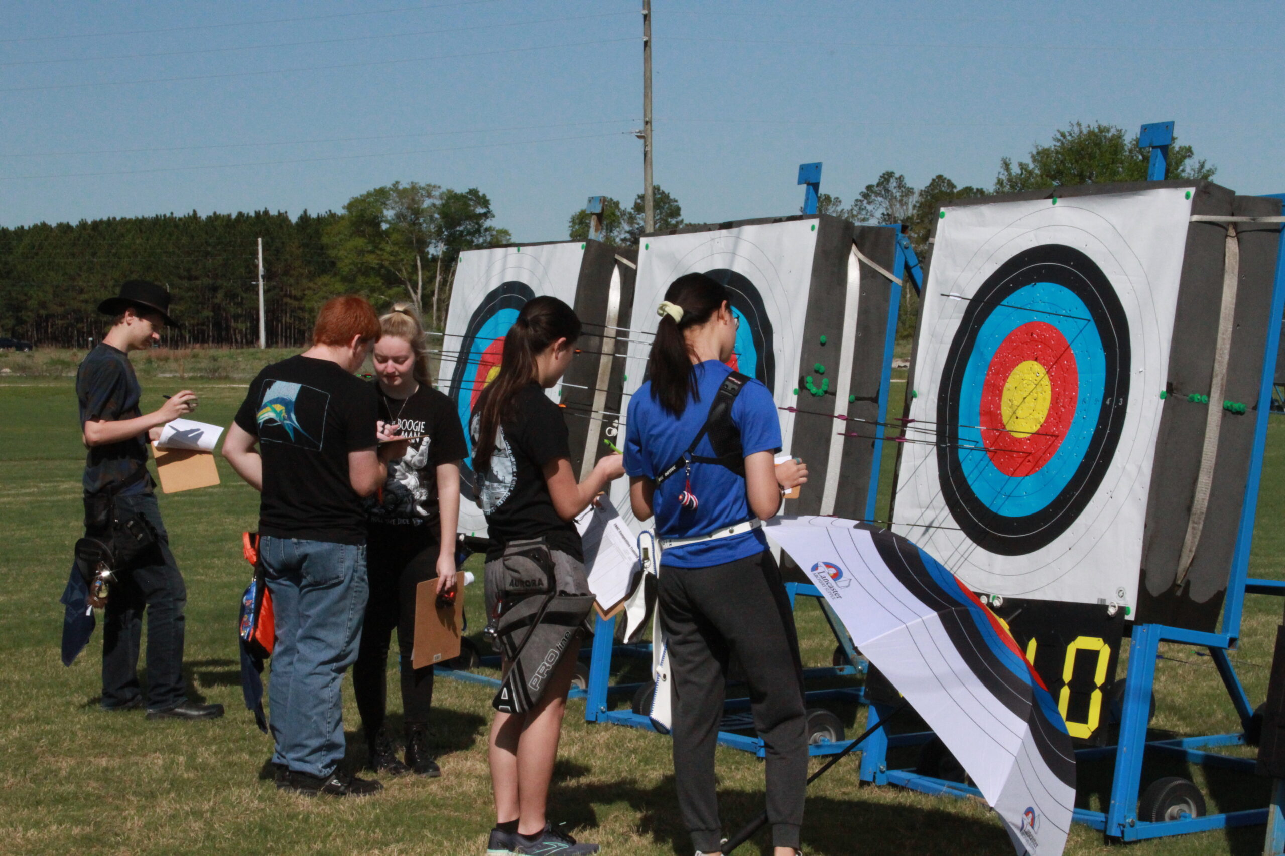 archers at outdoor targets