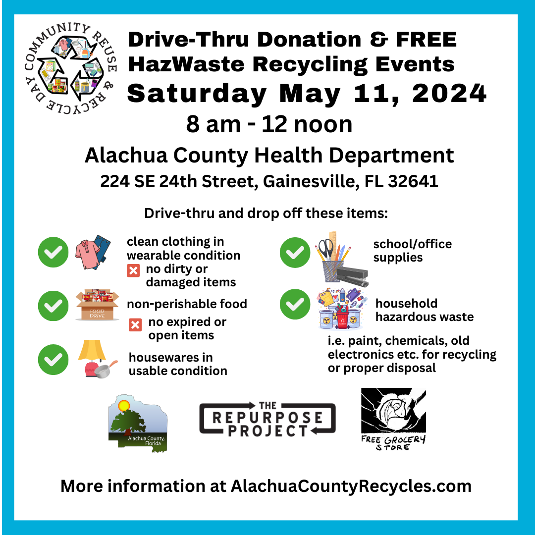 alachua county recycles may 11 flyer