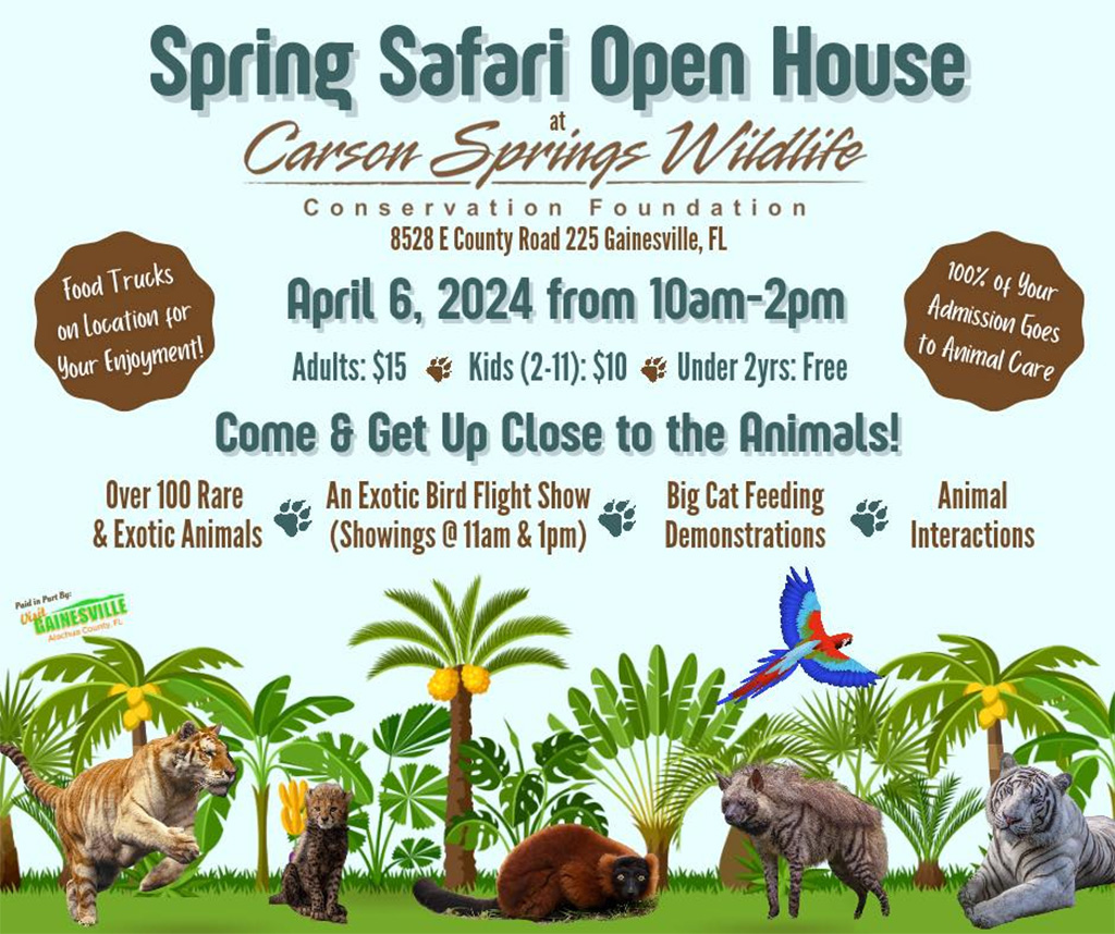 spring safari open house at carson springs