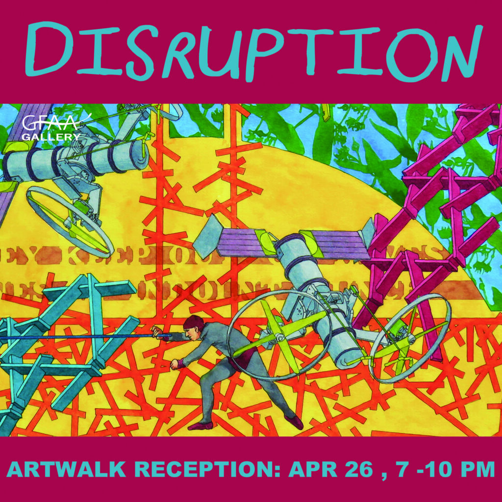disruption exhibit reception at gfaa