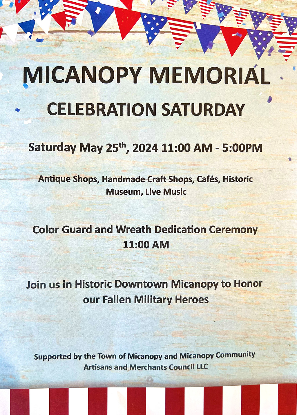 Micanopy memorial celebration saturday