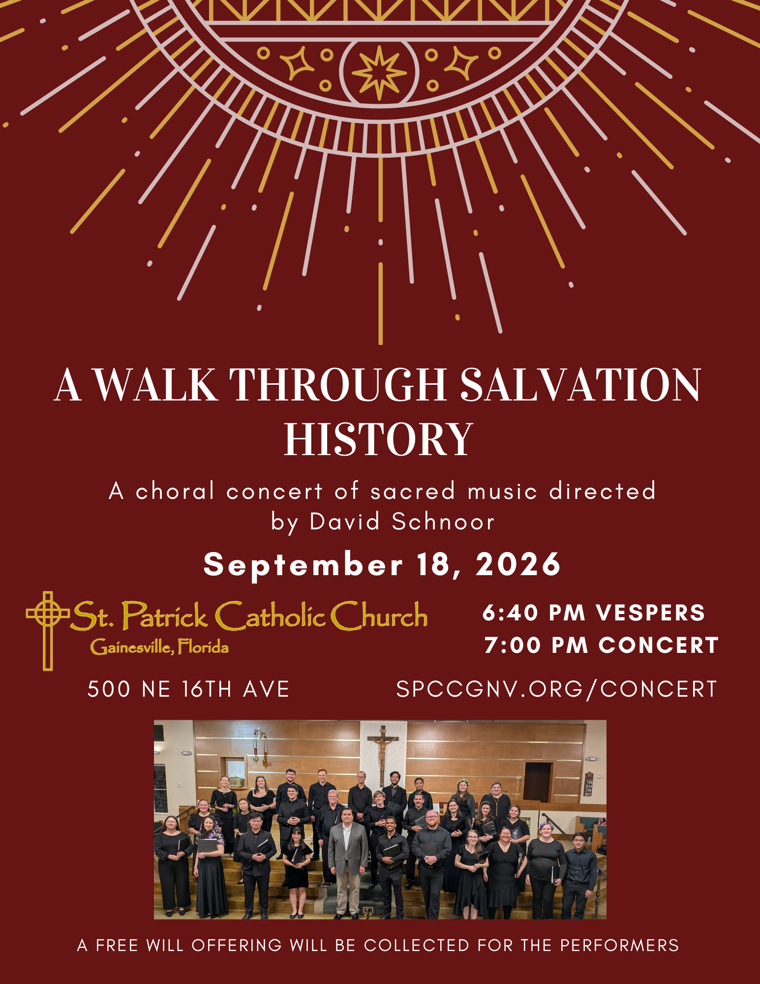 Poster for Sacred Choral Music: A Walk Through Salvation History