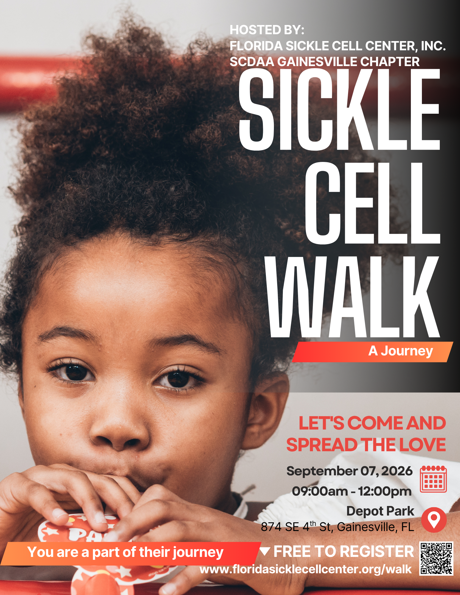 Poster for 2026 Sickle Cell Walk – A Journey