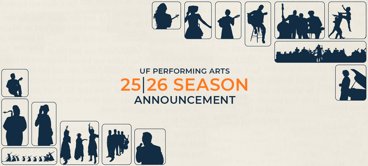 uf performing arts season announcement preview flyer