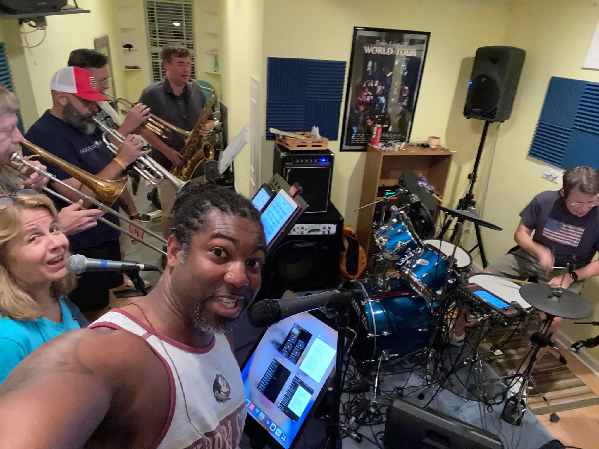 band members with instruments