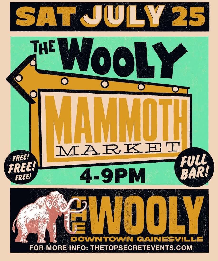 Poster for Indoor Mammoth Market at The Wooly