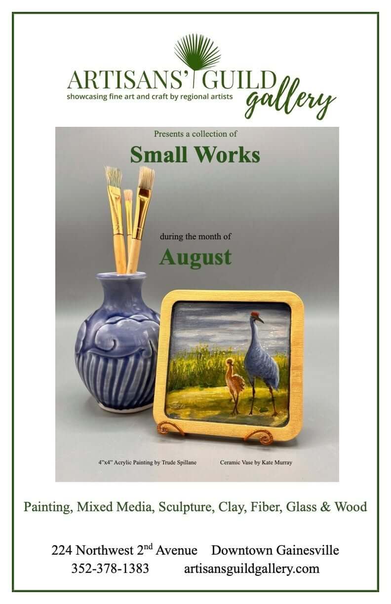 Poster for ArtWalk at the Artisans’ Guild Gallery, Now Through August