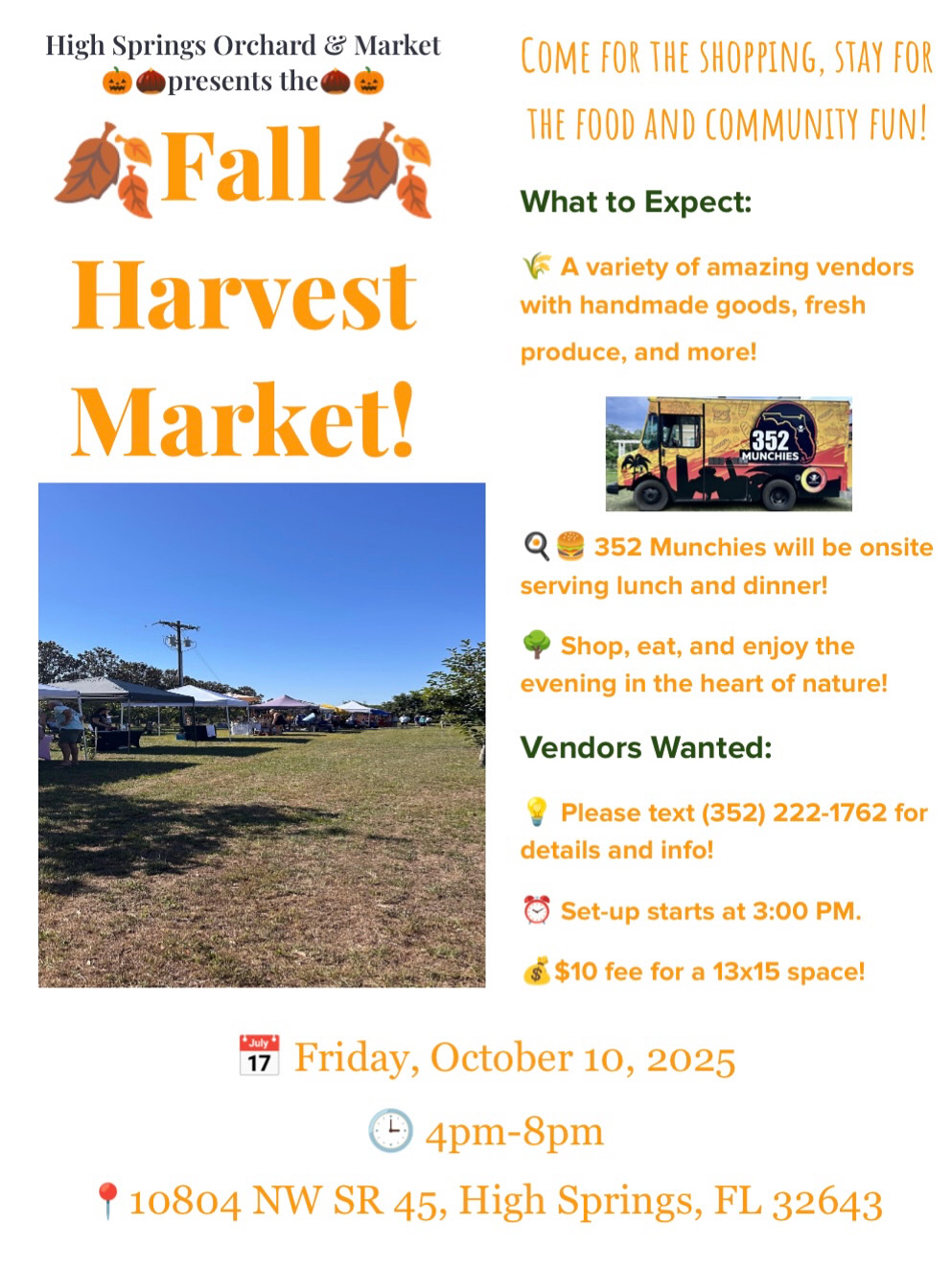 Fall Harvest Market at High Springs Orchard