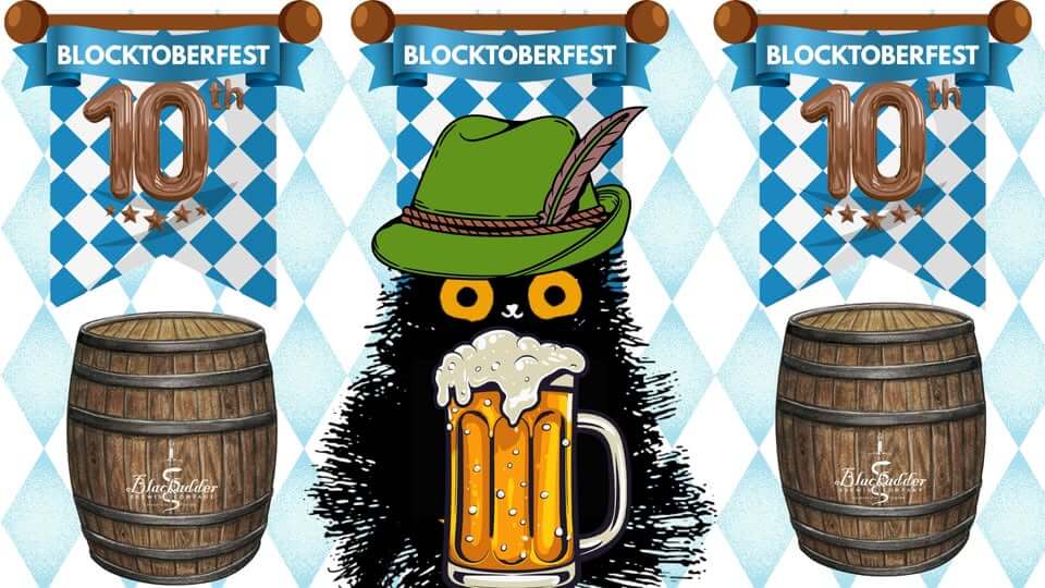 Poster for Blackadder Brewing Co. – 10th Annual Blocktoberfest