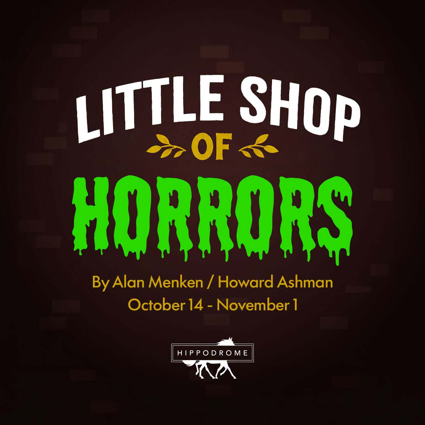 Poster for Rock & Roll Musical “Little Shop of Horrors”, October 14 – November 1