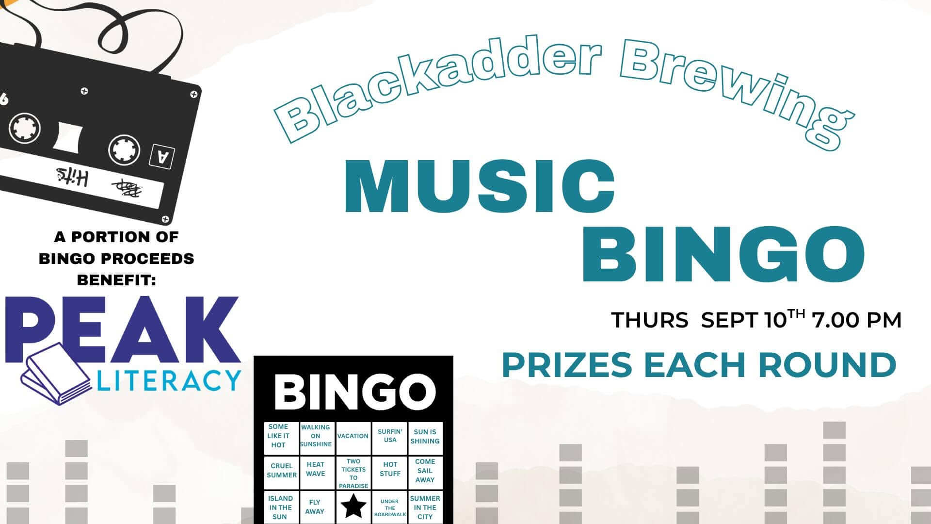 Poster for Blackadder Brewing Co. – Music Bingo Night