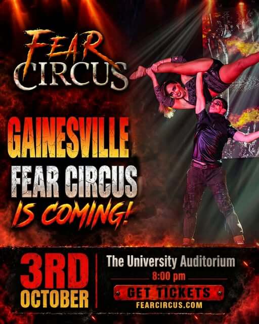 Poster for Fear Circus Live Horror Show in Gainesville