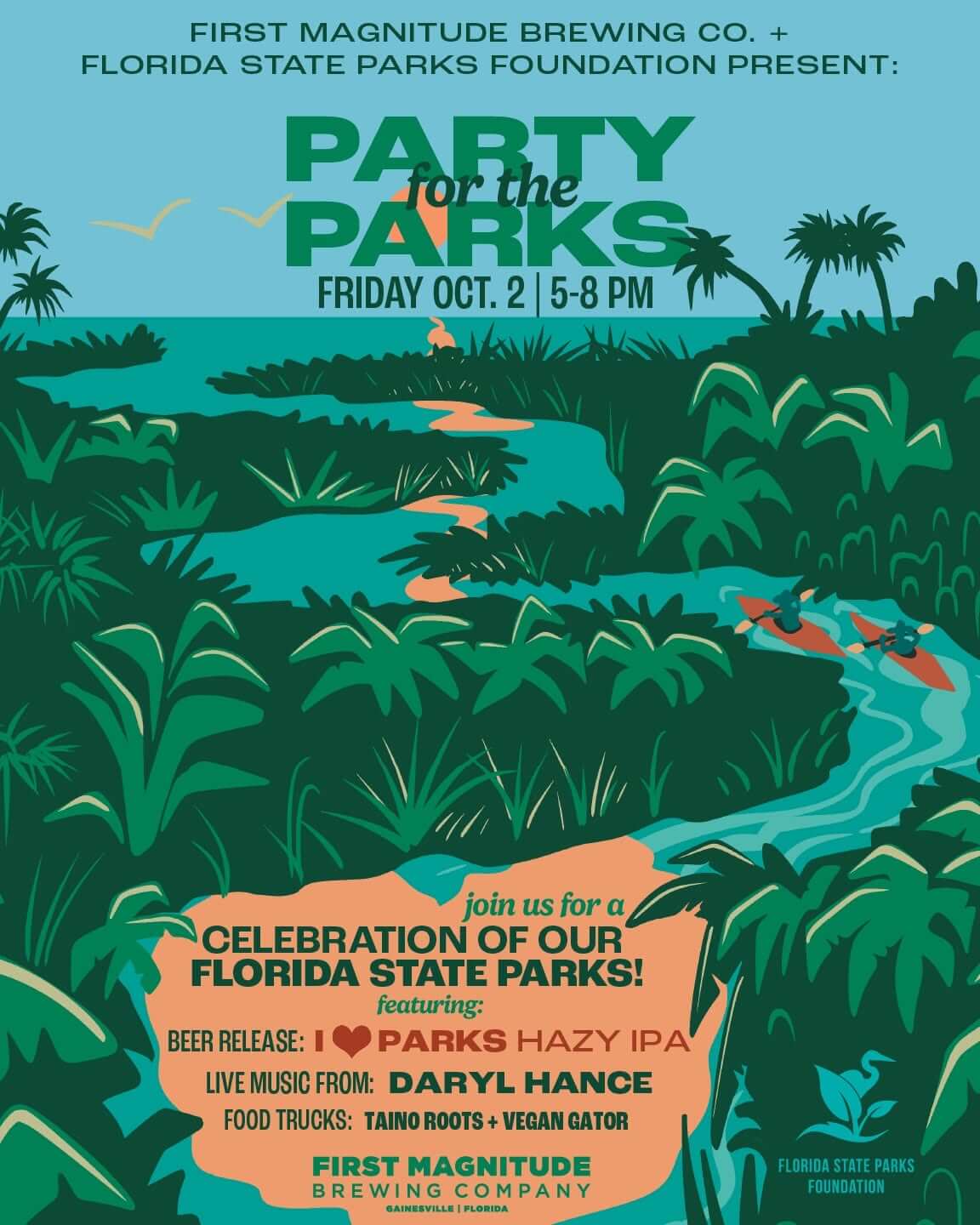 Poster for First Magnitude Brewing Co. – Party for the Parks