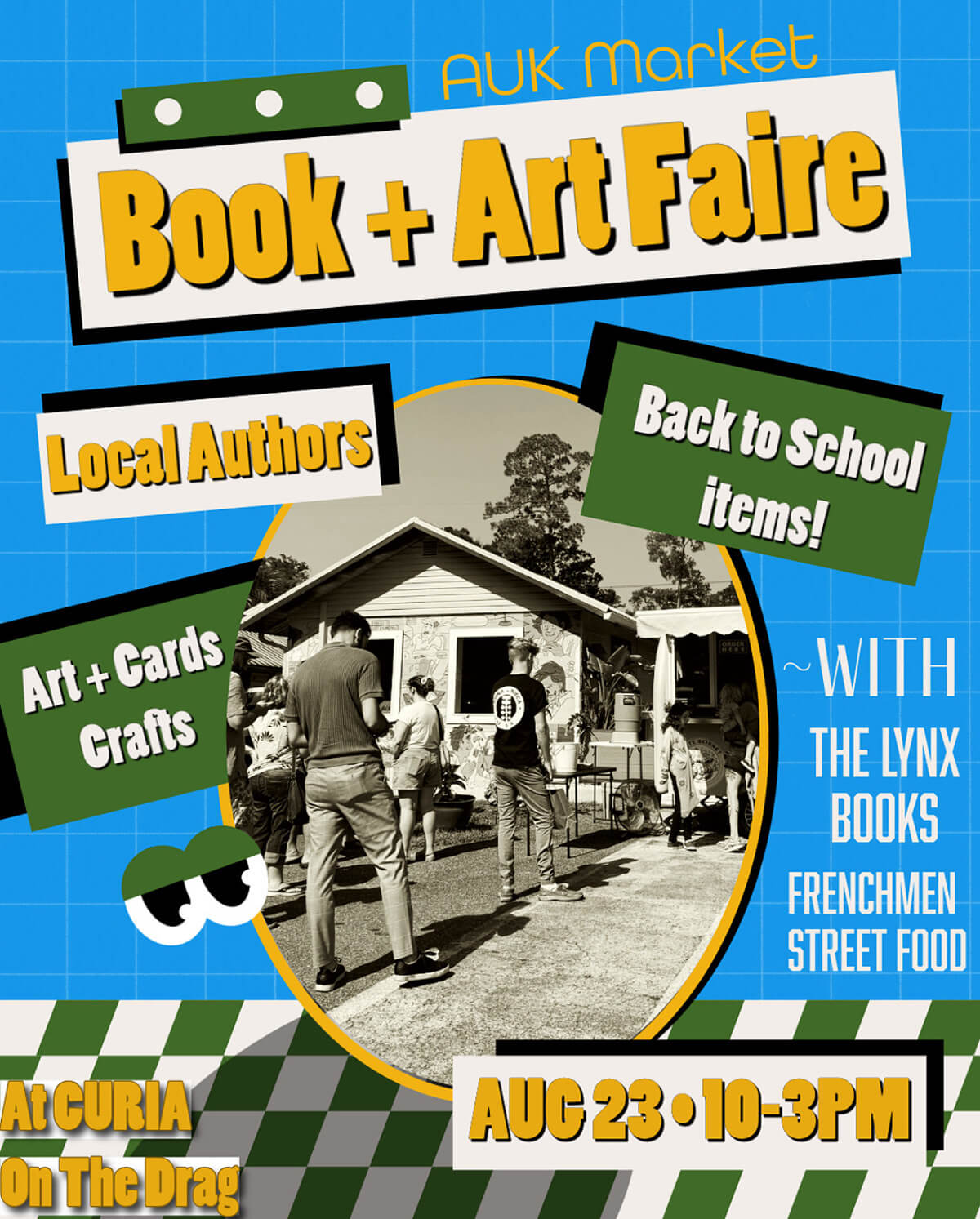 auk market book and art faire poster