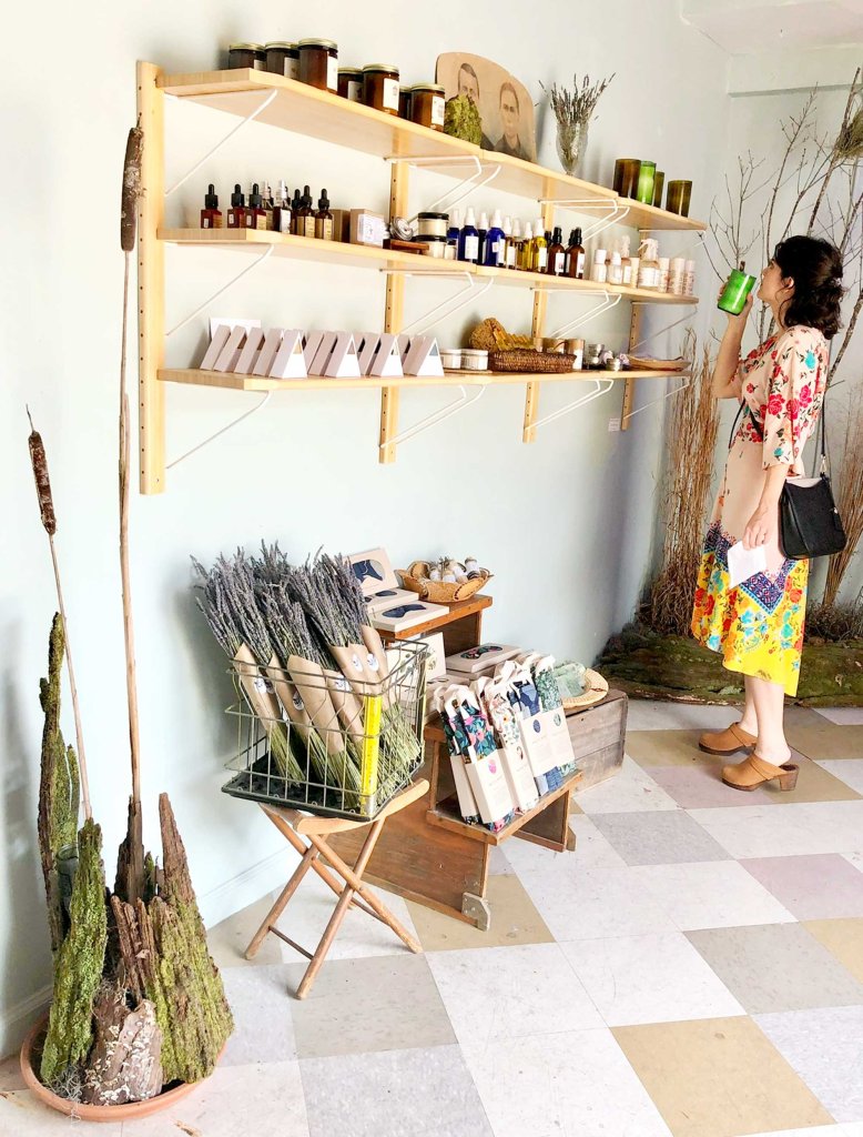 Woman shopping at the Auk Market in Gainesville, Florida