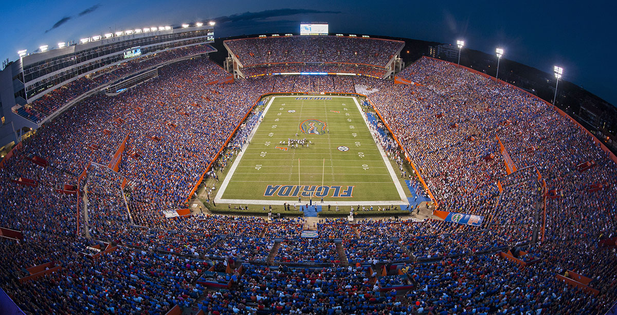 NCAA football game at Ben Hill Griffin Stadium in Gainesville, Florida. Copyright © 2013 Jason Parkhurst