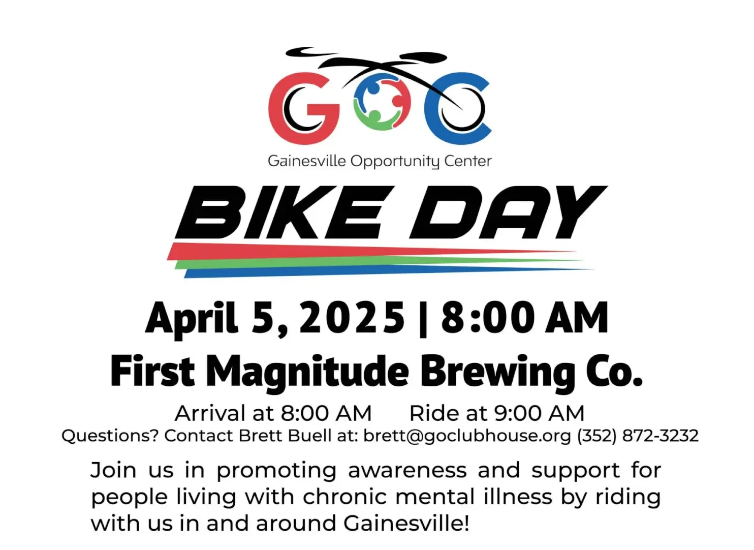 GOC Logo with a bike illustration