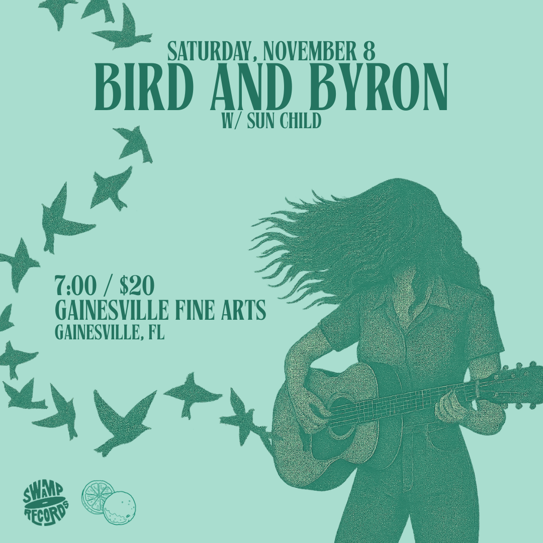 listening room show flyer for bird and byron