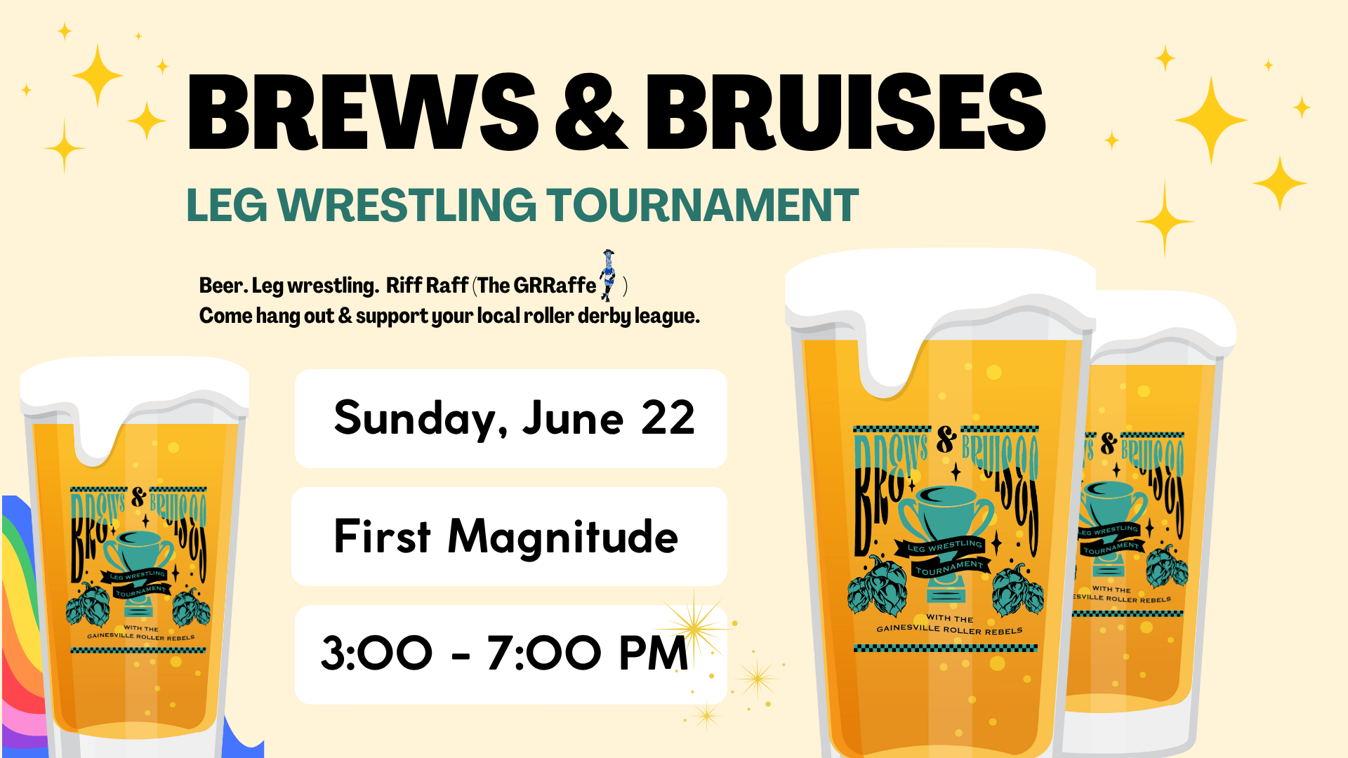 brews and bruises leg wrestling tournament