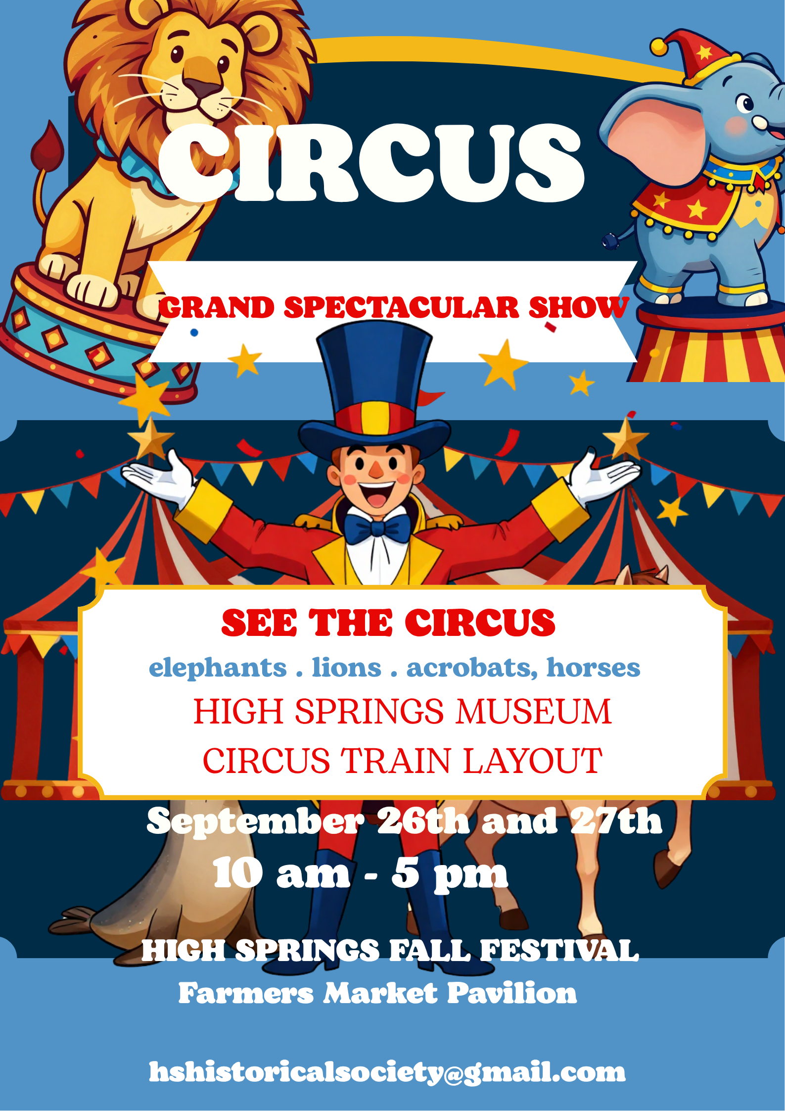 Poster for Circus Trains at High Springs Fall Festival