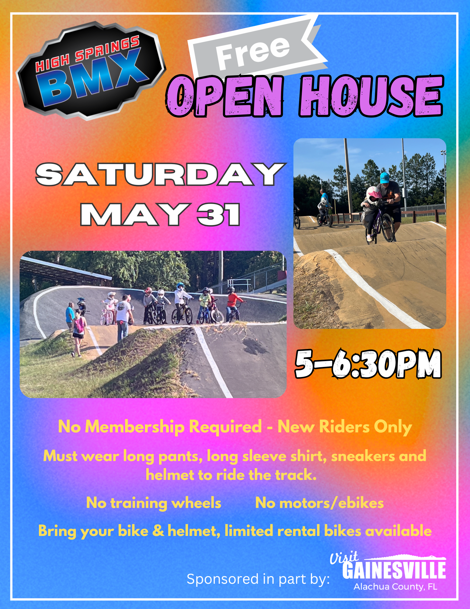 free high springs bmx open house poster
