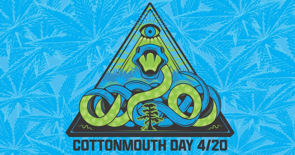 cottonmouth day 4-20 at swamp head brewery