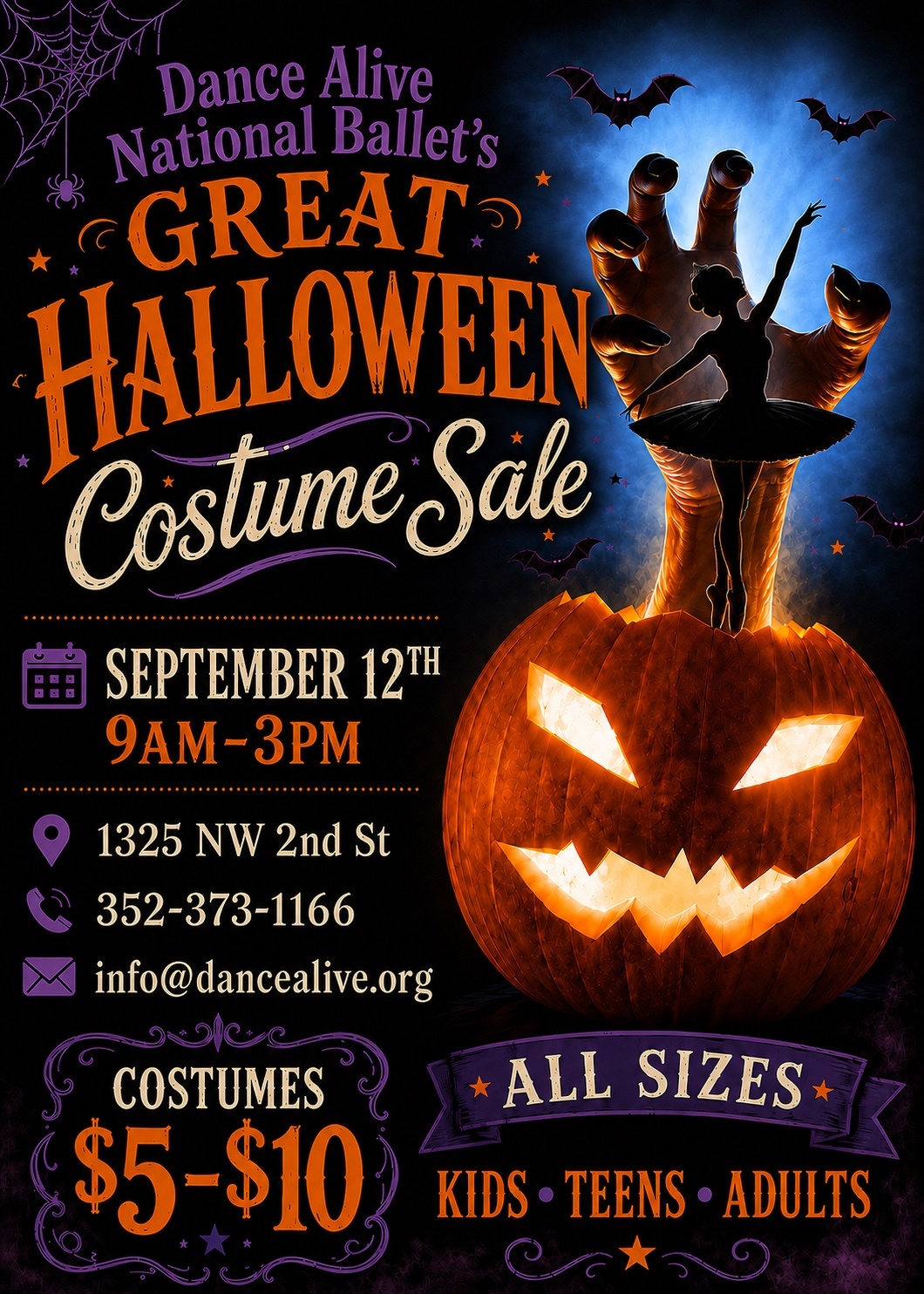 Poster for Great Halloween Costume Sale by Dance Alive