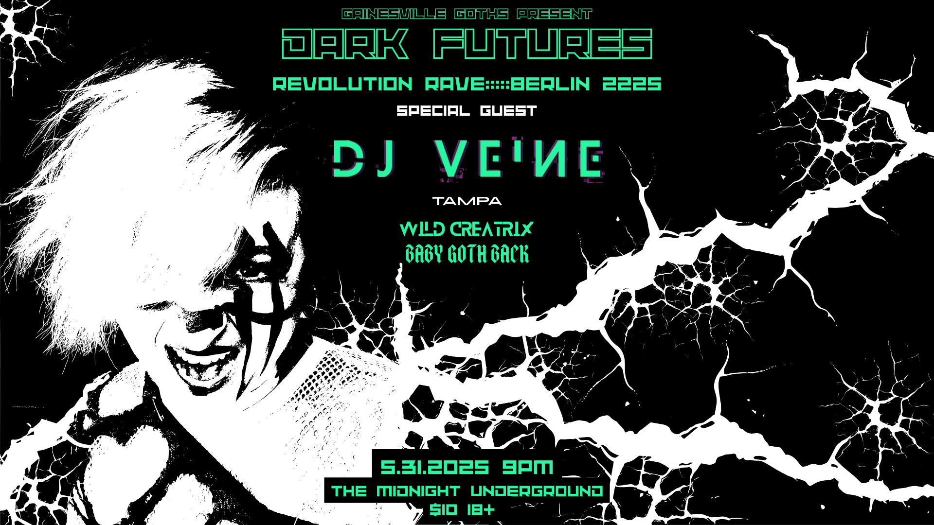 dark future music event flyer