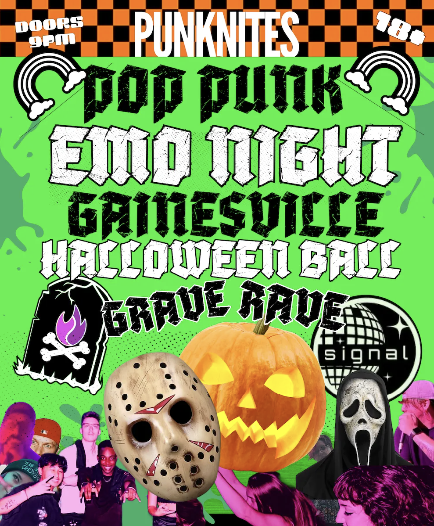 Poster for Pop Punk and Emo Halloween Ball by PunkNites