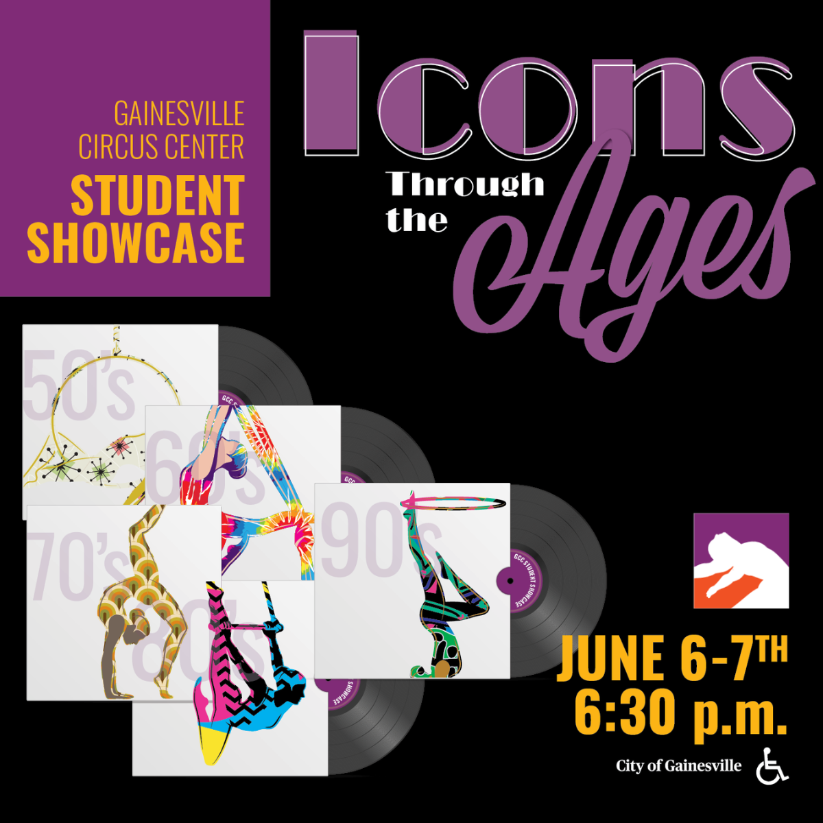 icons of the ages student showcase flyer
