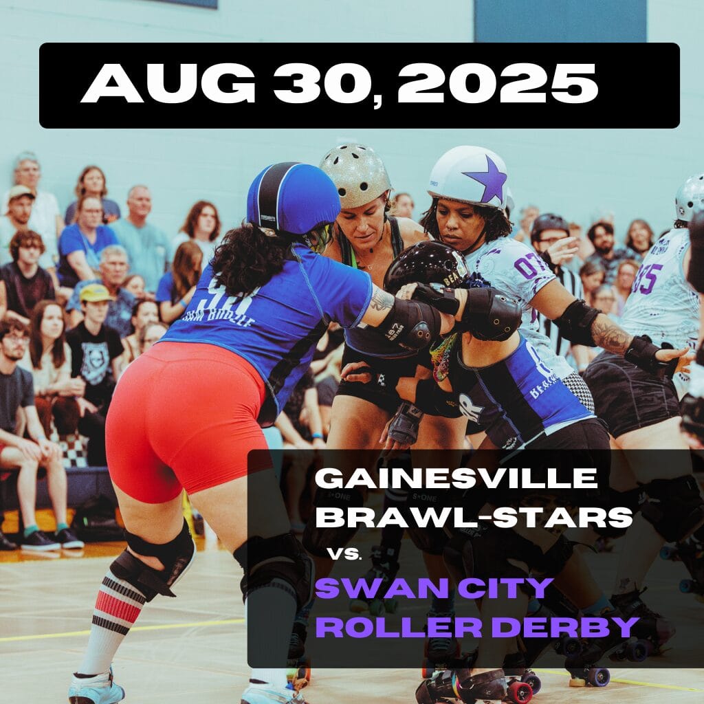 gainesville roller derby event flyer