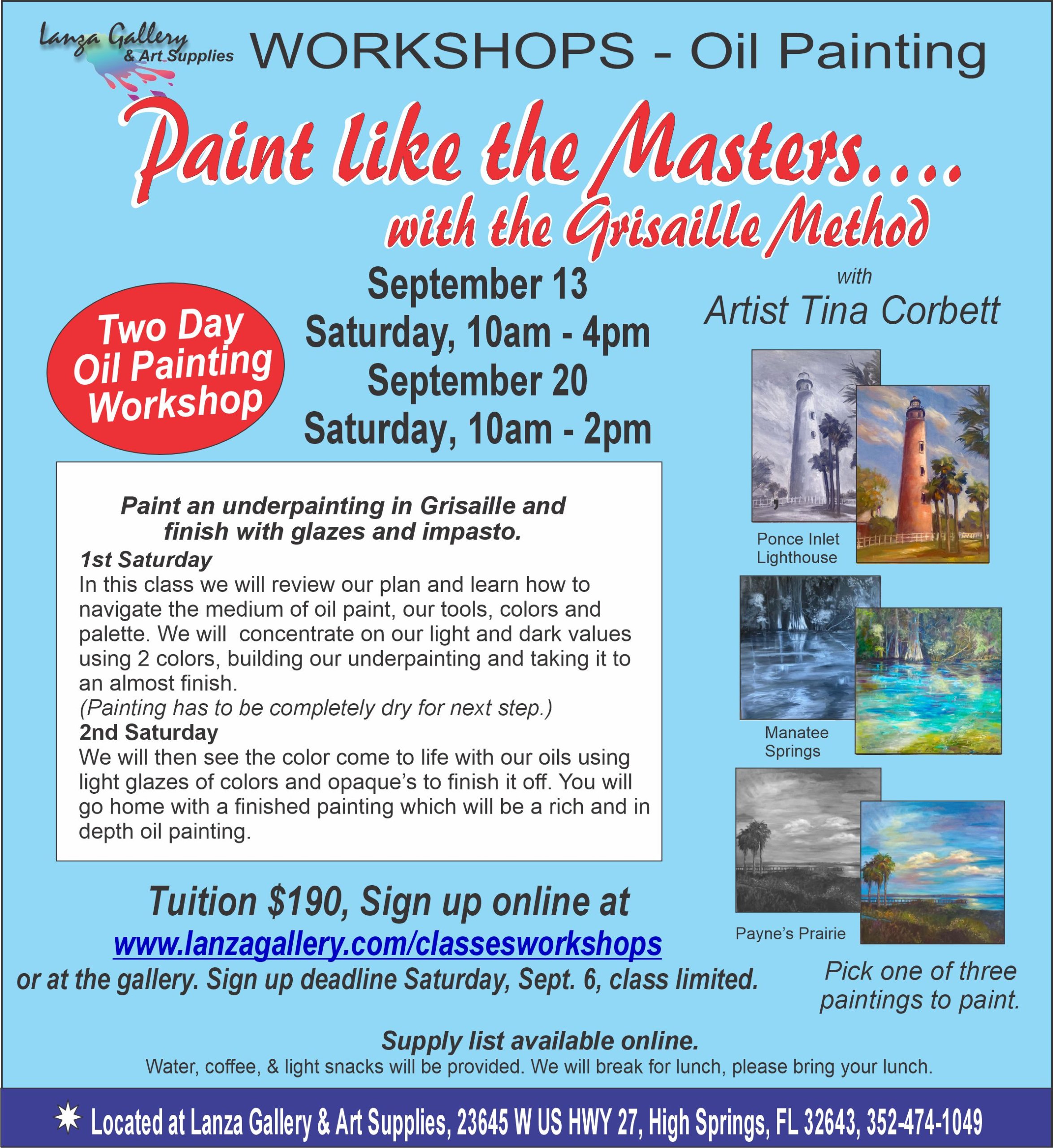 two day oil painting class in high springs