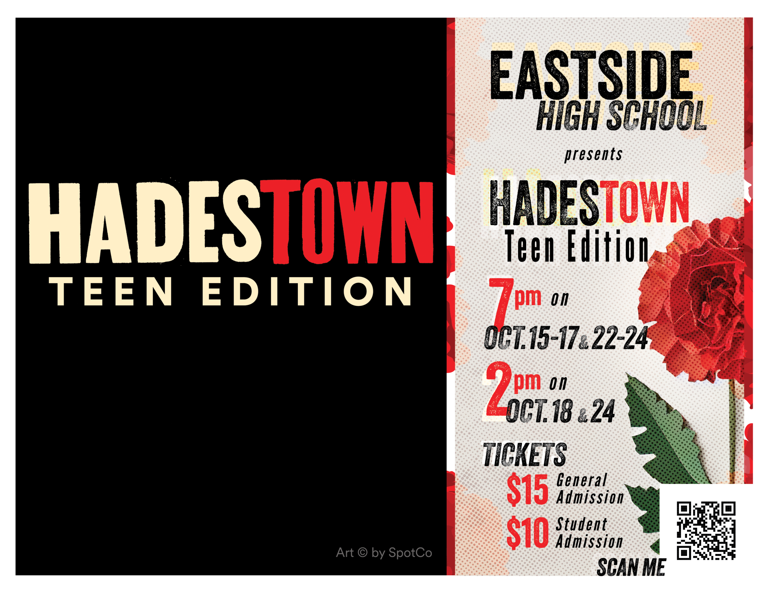 Poster for Eastside High School Presents “Hadestown: Teen Edition”