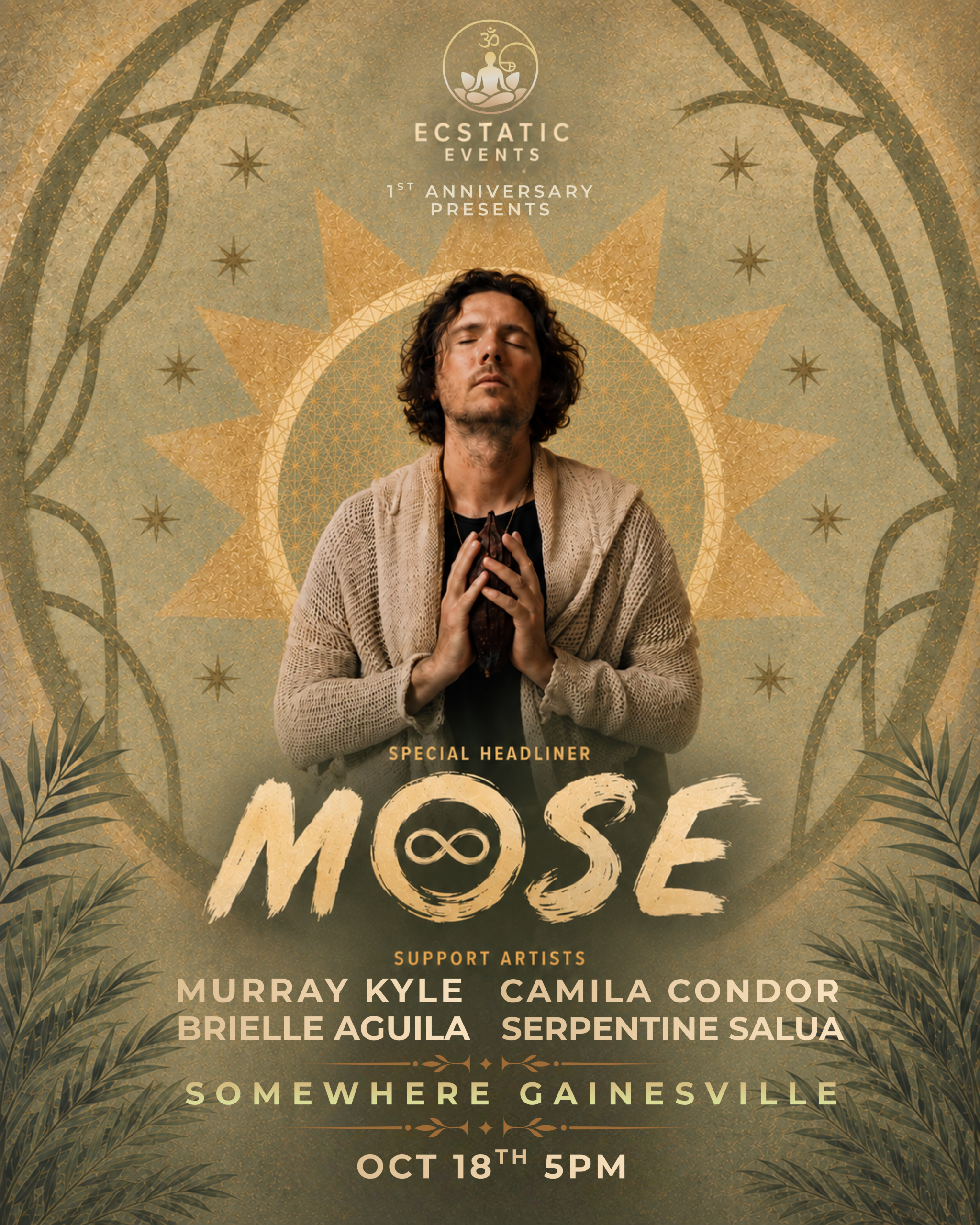 Poster for Ecstatic Dance & Live Music with Mose