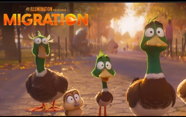 animated ducks looking shocked - a scene from the movie "migration"