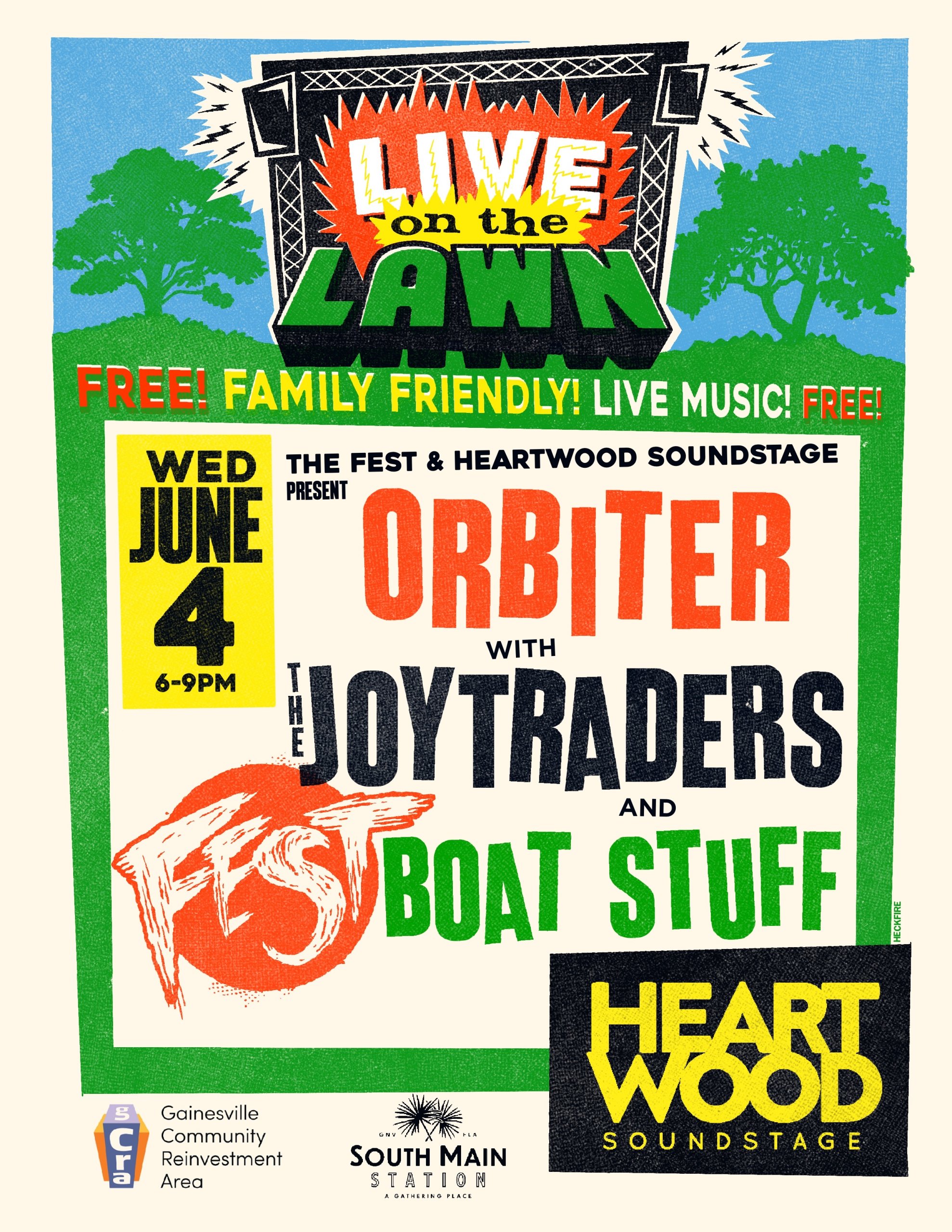 live on the lawn music event poster