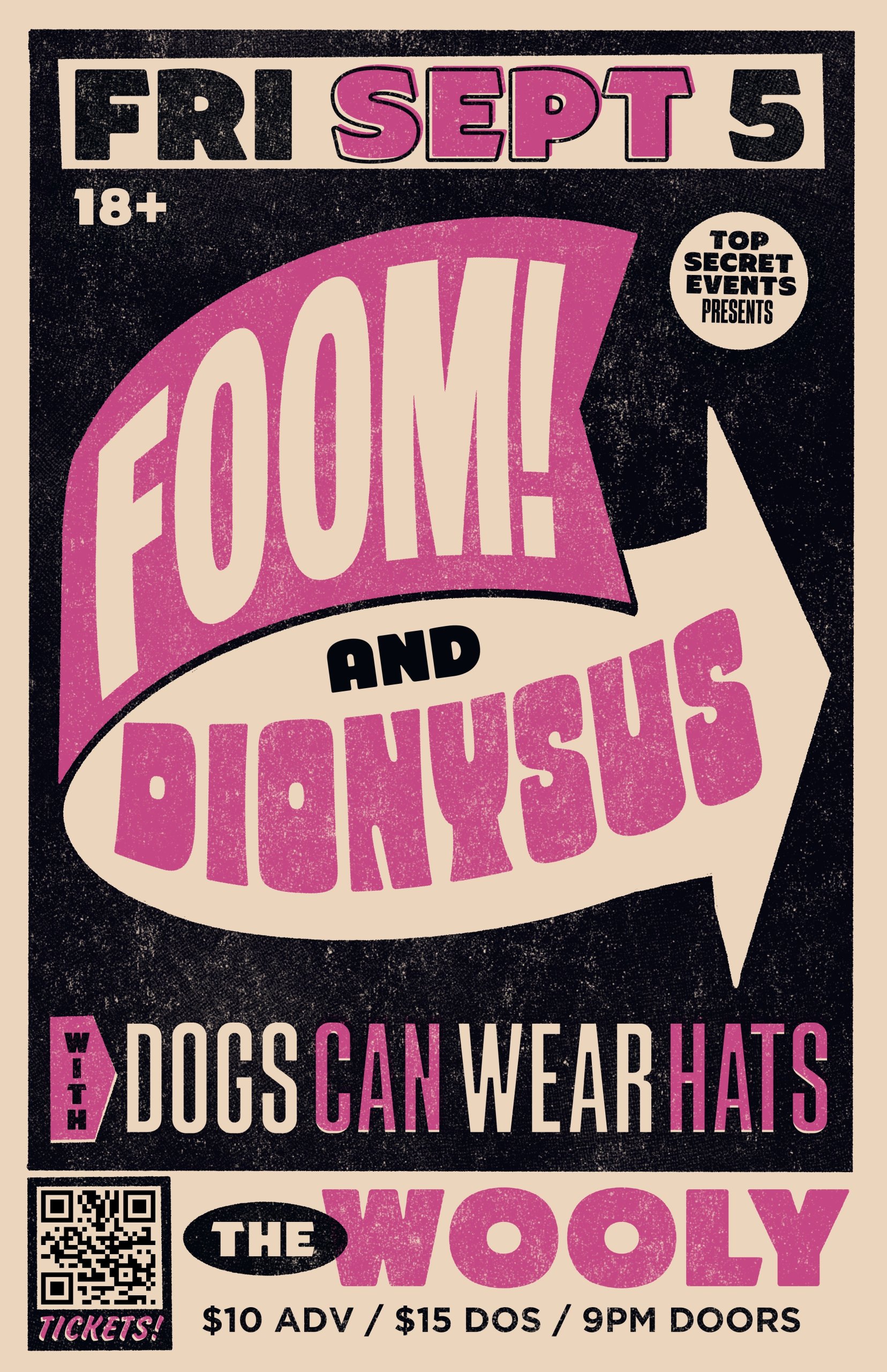 music poster for Foom and Dionysus