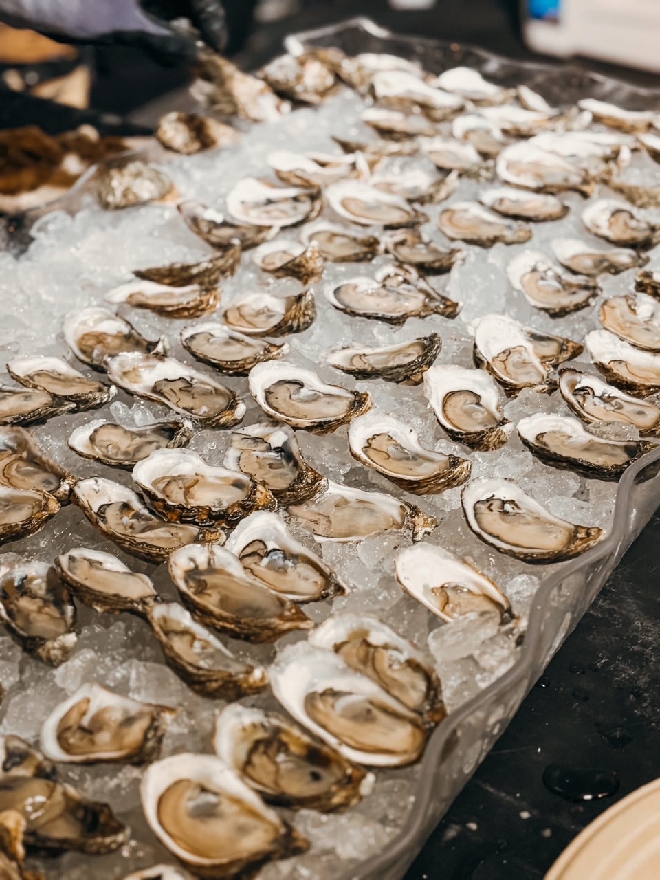 Oyster bar on ice at Dean's Oyster Bar