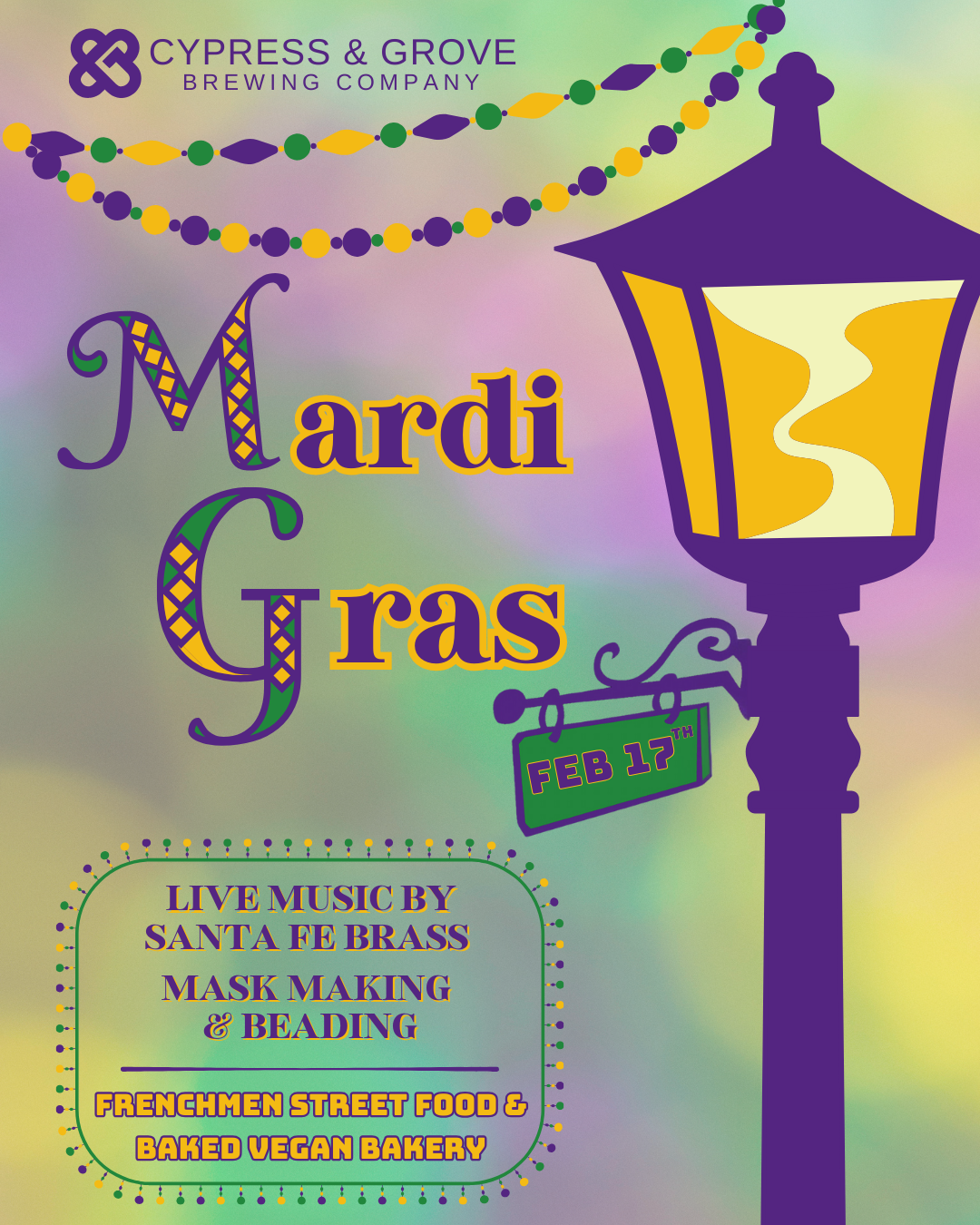 Mardi Gras at Cypress & Grove Brewing Co.