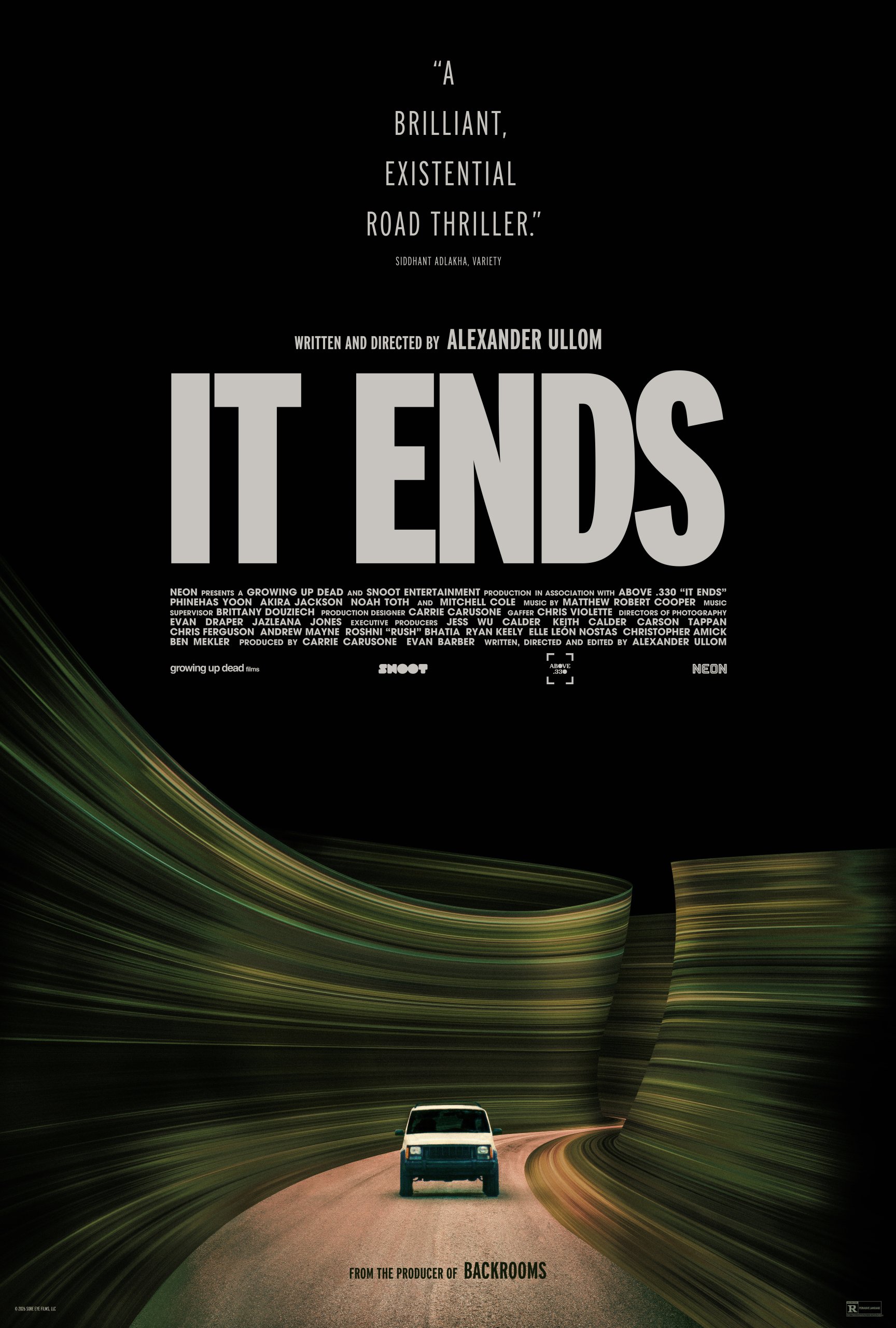 Poster for Take a Wrong Turn into a Never-Ending Nightmare in “It Ends”