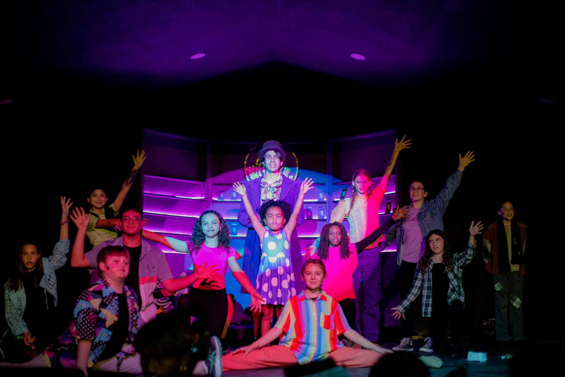 Theater production in a colorful photo at Ripple Theatricals