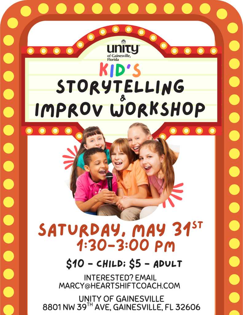 kids storytelling workshop poster