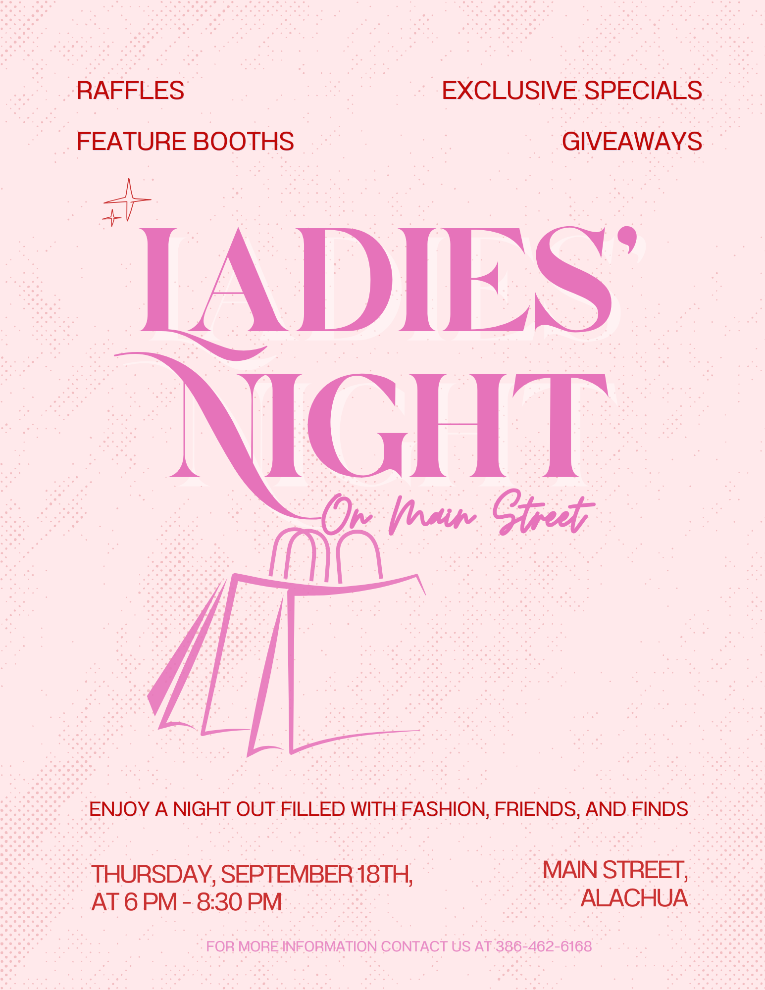 Ladies Night on Main Street flyer