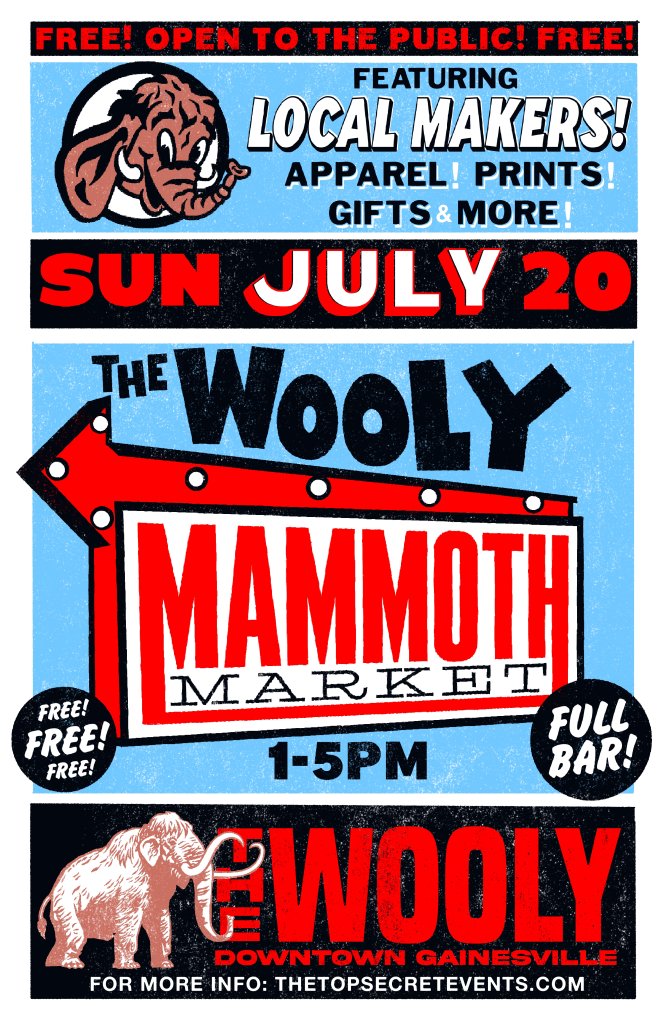 poster for wooly mammoth market