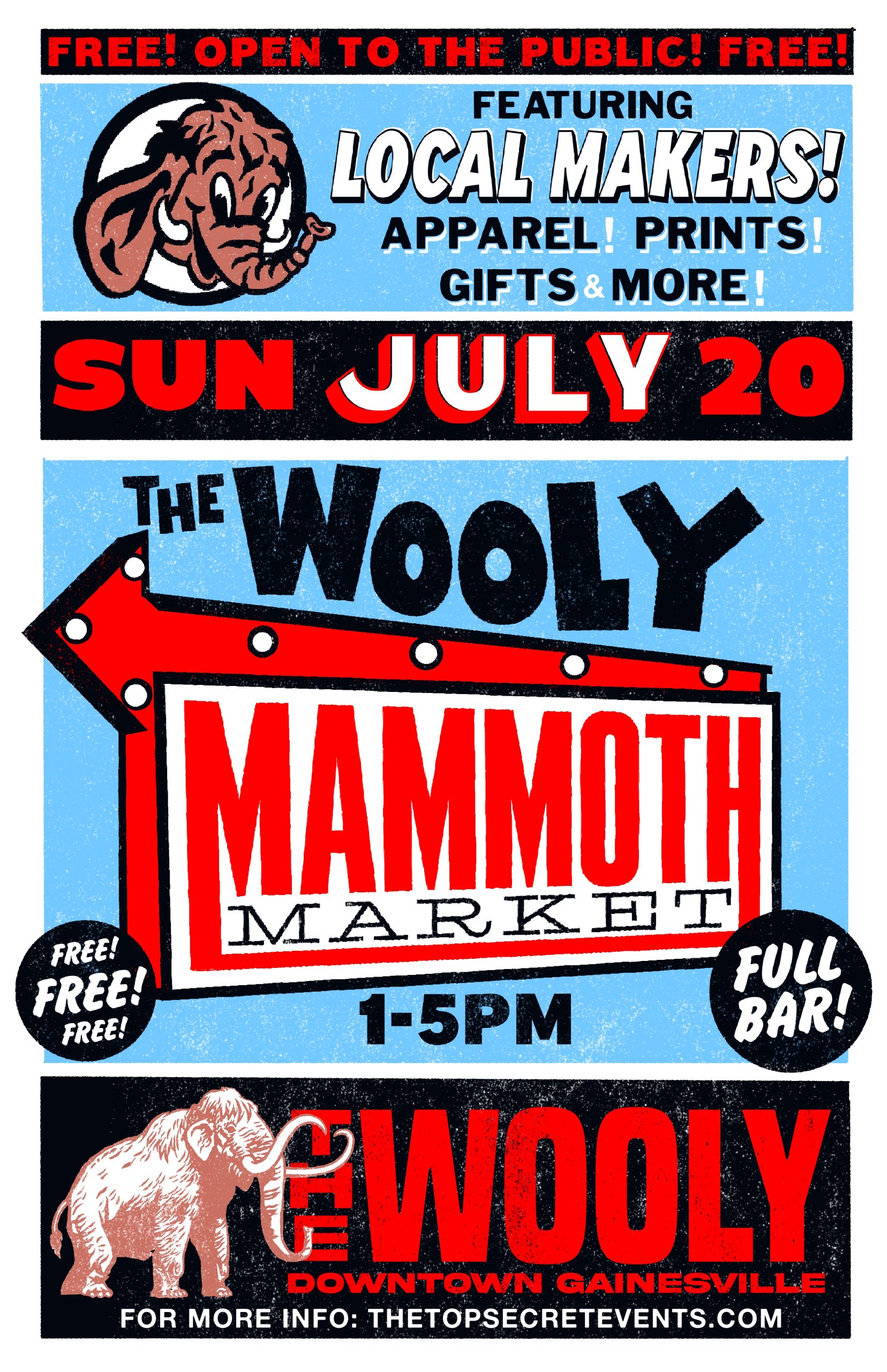 poster for wooly mammoth market