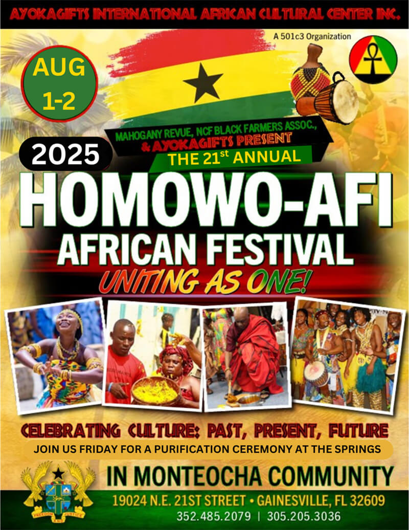 2025 homowo-afi african festival poster