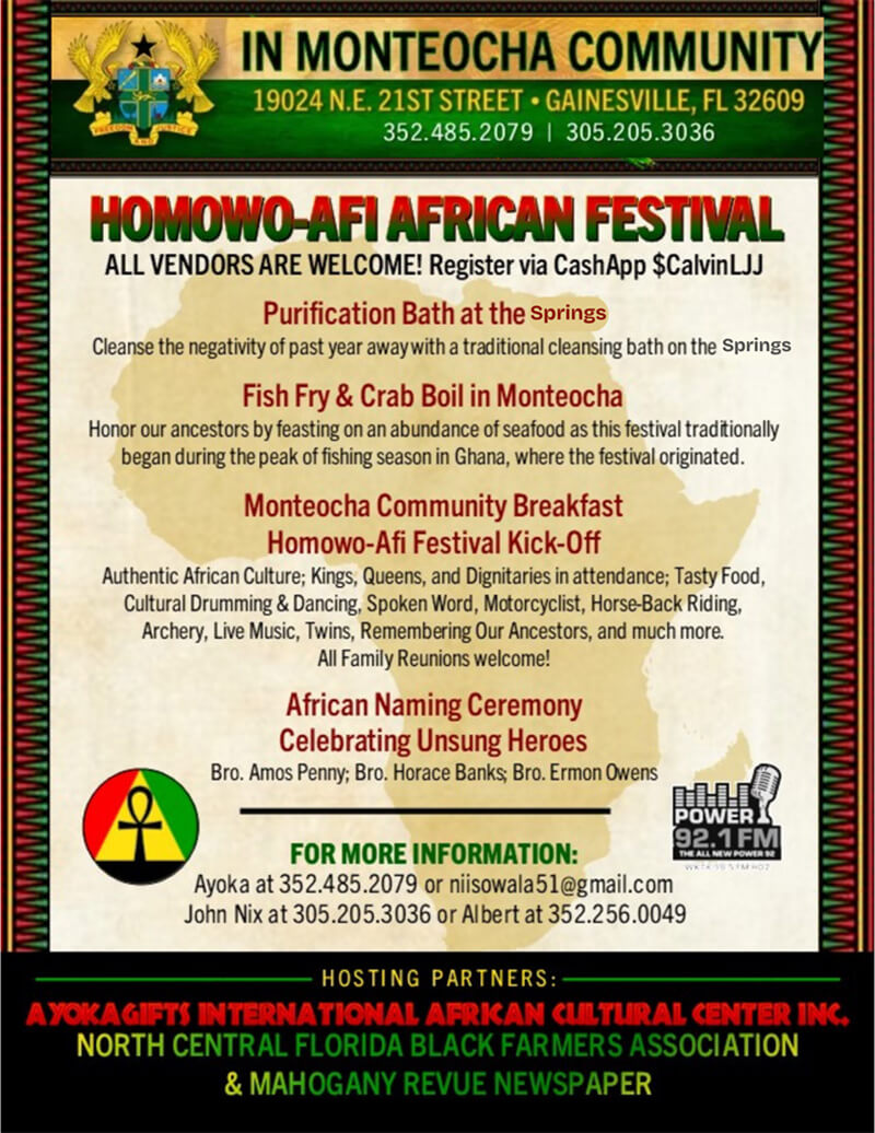 2025 homowo-afi african festival schedule of events