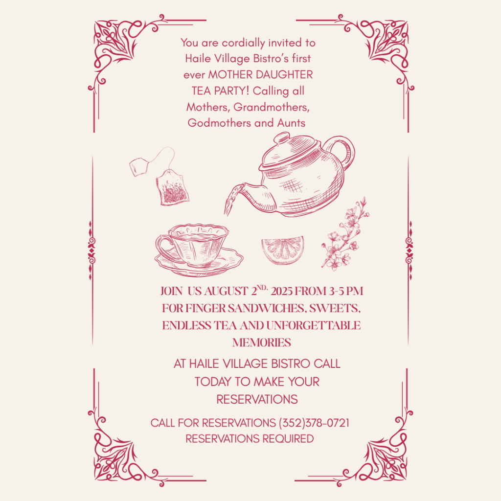 tea party at haile village bistro