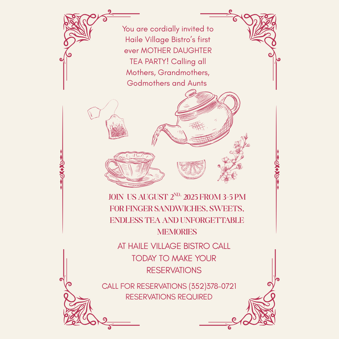 tea party at haile village bistro