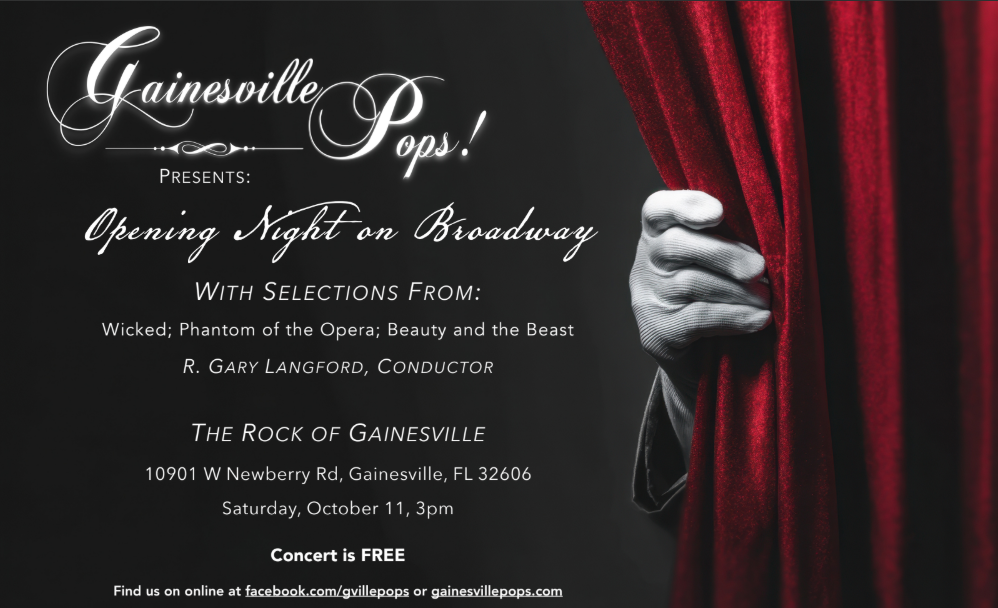 Gainesville Pops Opening Night on Broadway
